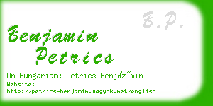 benjamin petrics business card